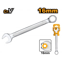 LLAVE COMBINADA BOCA Y ESTRIADA 16 MM CR-V INGCO HCSPA161