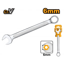 LLAVE COMBINADA BOCA Y ESTRIADA 6 MM CR-V INGCO HCSPA061