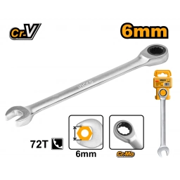 LLAVE CRIQUE COMBINADA 6MM CR-V INGCO HCSPAR061
