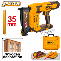 CLAVADORA A BATERIA 35MM 20V P20S PARA MADERA BLANDA EN VALIJA S BAT CBNLI3603 INGCO