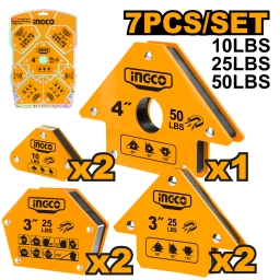 SET X7 ESCUADRA MAGNETICAS INGCO AMWH7002