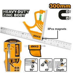 ESCUADRA COMBINADA HSR530255 MAGNETICA INGCO