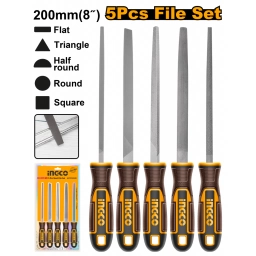 JUEGO DE 5 LIMAS 8'' INGCO HKTFS0508