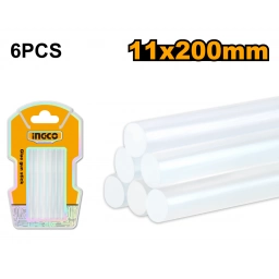SILICONA CALIENTE BARRA INGCO AKTGS2061 6PCS/ BLISTER