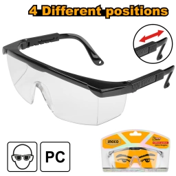 LENTES SEGURIDAD POLICARBONATO INGCO HSG04 TRANSPARENTE