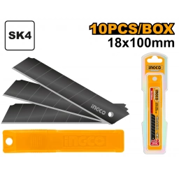 SET X10 HOJAS DE REPUESTOS TRINCHETA 18X100MM INGCO HKNCB181