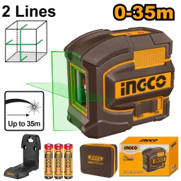 NIVEL LASER AUTONIVELANTE 35MTS LUZ VERDE HLL156601 INGCO