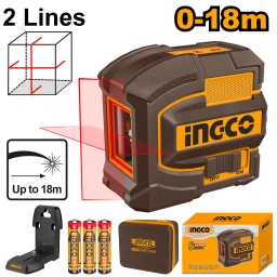 NIVEL LASER AUTONIVELANTE LUZ ROJA 0-18MTS MAGNETICO HLL156503 INGCO