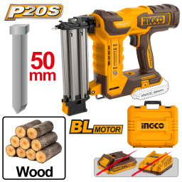 CLAVADORA A BATERIA 50MM 20V P20S BRUSHLESS PARA MADERA EN VALIJA SBAT CBNLI5005 INGCO
