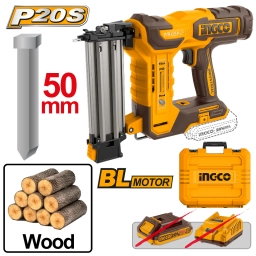 CLAVADORA A BATERIA 50MM 20V P20S BRUSHLESS PARA MADERA EN VALIJA SBAT CBNLI5005 INGCO