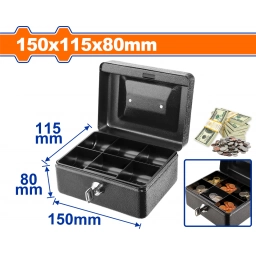 CAJA METALICA DE SEGURIDAD PARA DINERO C/LLAVES 15X11,5X8CM WQQX2H02 WADFOW