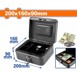 CAJA METALICA DE SEGURIDAD PARA DINERO CLLAVES 20X16X9CM WQQX2H03 WADFOW
