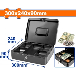 CAJA METALICA DE SEGURIDAD PARA DINERO CLLAVES 30X24X9CM WQQX2H05 WADFOW
