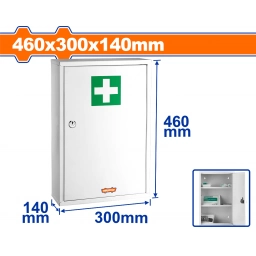 GABINETE METALICO DE PRIMEROS AUXILIOS 46X30X14CM C3 COMPARTIMIENTOS WYYX4502 WADFOW
