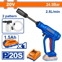 HIDROLAVADORA A BATERIA 20V 24,5 BAR 2,5 LTSMIN CBAT Y CARGADOR WADFOW - WQX01202