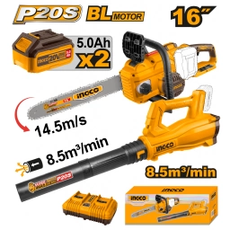 COMBO MOTOSIERRA A BATERIA 20V 16 (CGSLI40168) + SOPLADORA A BATERIA 20V (CABLI20323) P20S INGCO - COSLI240463
