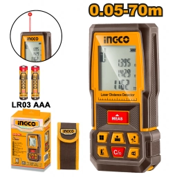 MEDIDOR DE DISTANCIA LASER RANGO 0.05-70 MTS C/ESTUCHE INGCO - HLDD0708 