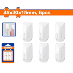 SET X 6 PERCHA AUTOADHESIVA 45x30x15mm WADFOW WPHK2K01