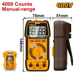 TESTER MULTIMETRO 600V ACDC DIGITAL INGCO - DM36002