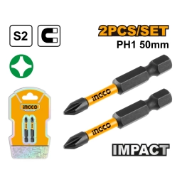 SET X 2 PUNTAS IMPACTO IMANTADAS 50MM S2 PH1 INGCO - SDBIM71PH150