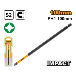 PUNTA IMPACTO IMANTADA LARGA S2 100MM PH1 INGCO - SDBIM71PH1100
