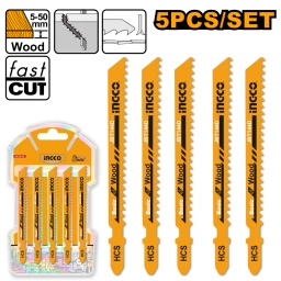 SET X5 HOJAS P/MADERA CALADORA 74MM INGCO - JBT144D