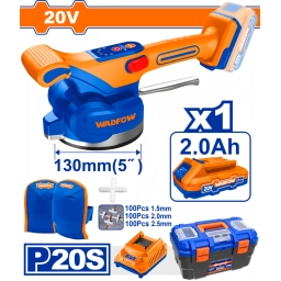VENTOSA VIBRADORA A BATERIA 20V P20S P/COLOCAR CERAMICA C/BATER�A 2.0AH  + CARGADOR + RODILLERAS + VALIJA WADFOW WTVM1D1