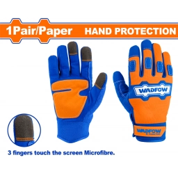GUANTES MECANICO MICROFIBRA Y PVC  XL WADFOW WMG1E03