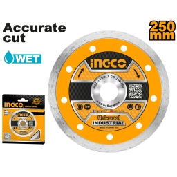DISCO DIAMANTADO 250MM 10"" P/CERAMICA CORTE HUMEDO INGCO DMD022501