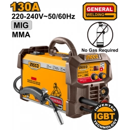 SOLDADORA INVERTER FCAW MIG/MMA 130A 220-240V INGCO ING-FC13018