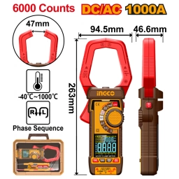 PINZA AMPERIM�TRICA DIGITAL DC/AC 1000A INGCO DCM610002