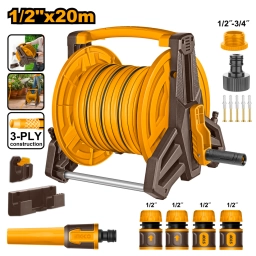ENROLLADOR DE MANGUERA 1/2" X 20M C/ACCESORIOS INGCO HHR20124