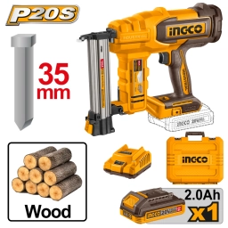 CLAVADORA A BATER�A 20V P20S 35MM C/BATER�A, CARGADOR, VALIJA  Y ACCESORIOS INGCO CBNLI2008