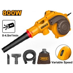 SOPLADORA ASPIRADORA 800W 220V CON ACCESORIOS INGCO AB8038