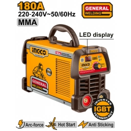SOLDADORA INVERTER MMA 180A LED DISPLAY IGBT CON ACCESORIOS INGCO ING-MMA18059