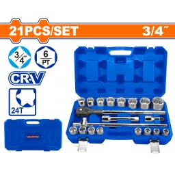 VALIJA 21PCS JUEGO DE DADOS 34 + BARRAS DE EXTENSIÓN WADFOW WST4D21