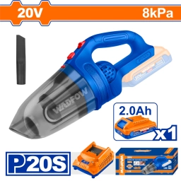 ASPIRADORA A BATER�A 20V P20S 0.45L C/BATERIA, CARGADOR Y ACCESORIOS WADFOW WLV20201