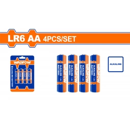 PILAS ALCALINAS X4 AA 1.5V 2900 MAH WADFOW WJX2K05