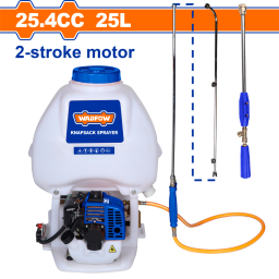 MOTO PULVERIZADOR FUMIGADOR MOCHILA  25.4CC 25L WADFOW WKN3A25