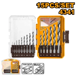 SET DE 15 MECHAS P/METAL HSS 4341 INGCO AKDL51506