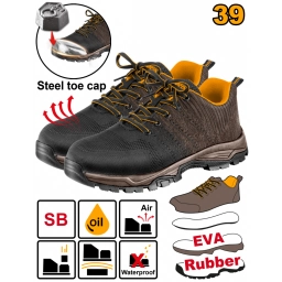 ZAPATOS DE SEGURIDAD SB CON PUNTERA ACERO TALLE 39 INGCO SSH82SB.39