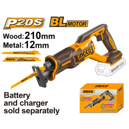 SIERRA SABLE A BATER�A P20S 20V BRUSHLESS MOTOR S/BAT, S/CARG INGCO CRSLI2108