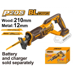 SIERRA SABLE A BATERÍA P20S 20V BRUSHLESS MOTOR S/BAT, S/CARG INGCO CRSLI2108