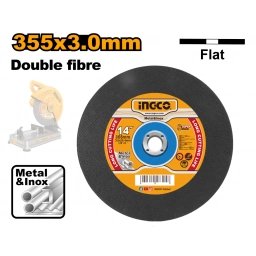 DISCO ABRASIVO CORTE METAL E INOX. 355MM X 3.0MM X 25.4MM INGCO MCD303558
