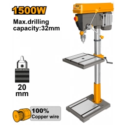 TALADRO DE PIECOLUMNA 1500W 20MM INGCO DP3211005