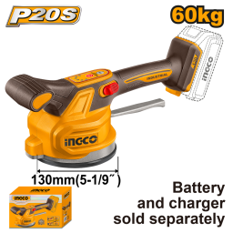 VENTOSA VIBRADORA A BATERIA P20S 130MM SIN BATERIA SIN CARGADOR INGCO CTVLI2001