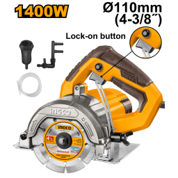 SIERRA CORTADORA CERAMICA ELECTRICA 1400W 13000RPM 110MM INGCO MC140068