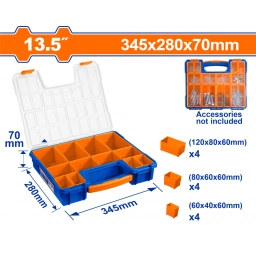 ORGANIZADOR PLASTICO 13.5"" CON 12 COMPARTIMIENTOS REMOVIBLES WADFOW WTB1311