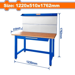 BANCO DE TRABAJO 1220X510X1762MM CON CAJON + BASE DE MADERA WADFOW WCS5A03