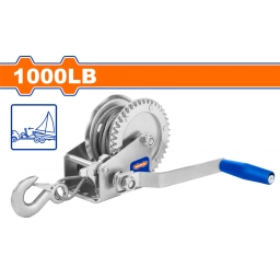 MALACATE MANUAL 1000LB 460KG C/CABLE 8M GANCHO ACERO WADFOW WJW1101